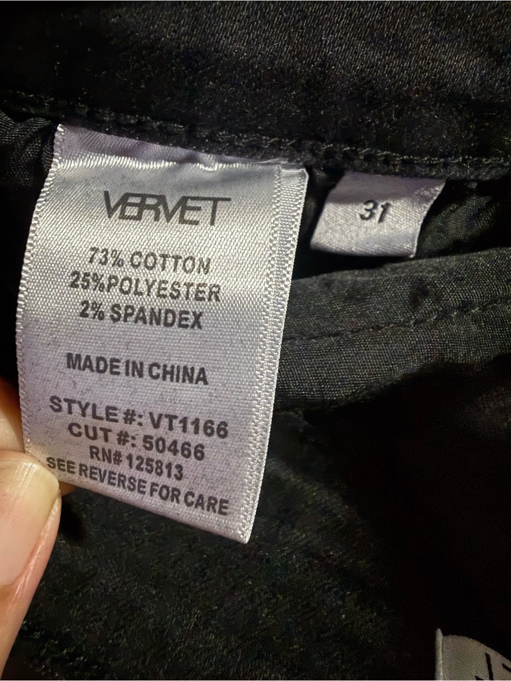 NWT VERVET Bella Black Coated Flare Jeans 31 - Picture 6 of 7